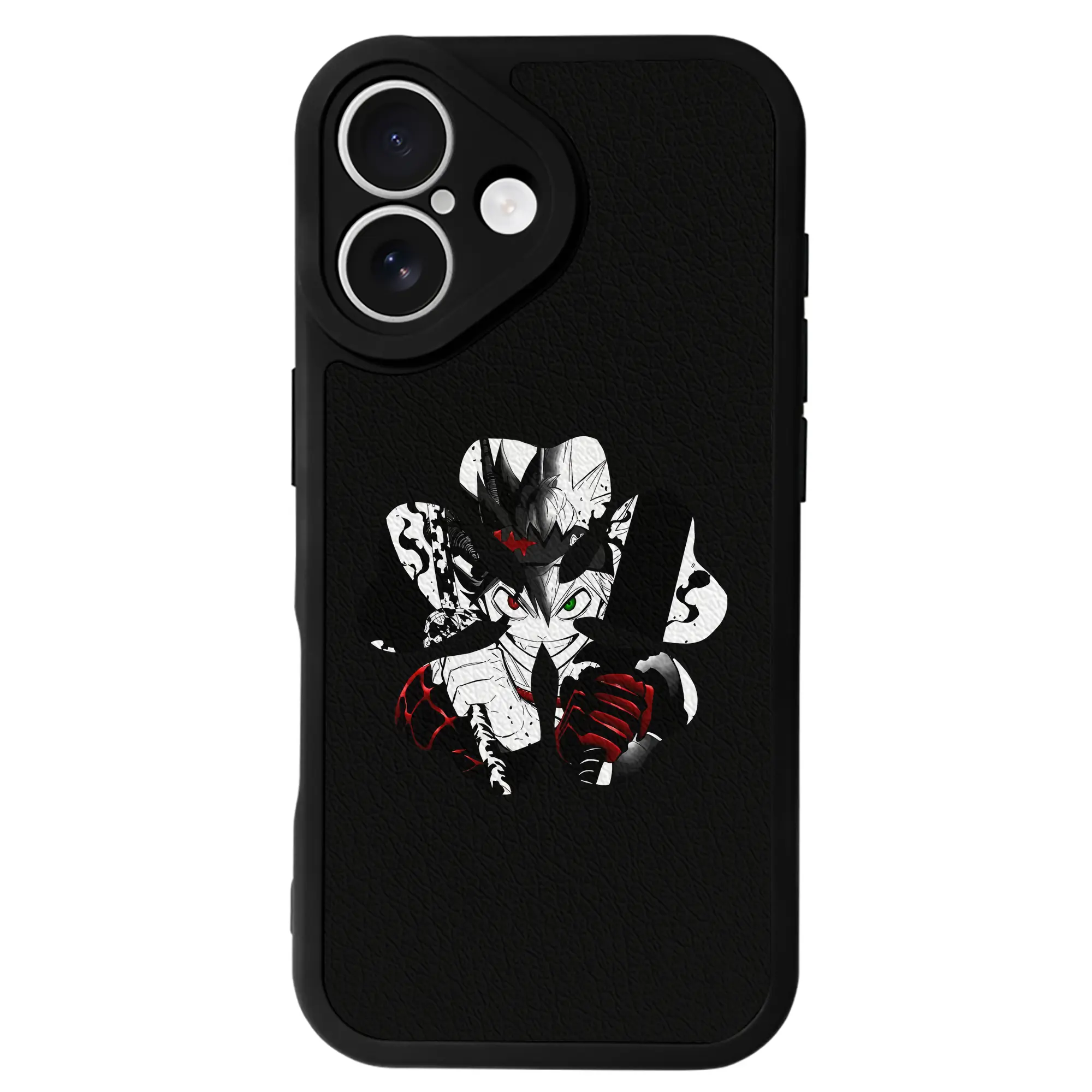 ブラッククローバー グッズ アスタ - IPhone 16シリーズ対応 ・ シリコンスマホケース ・ レザー調 ・ 高精度フィット ・ 耐衝撃 ・ ワイヤレス充電対応 ・ 精密カット